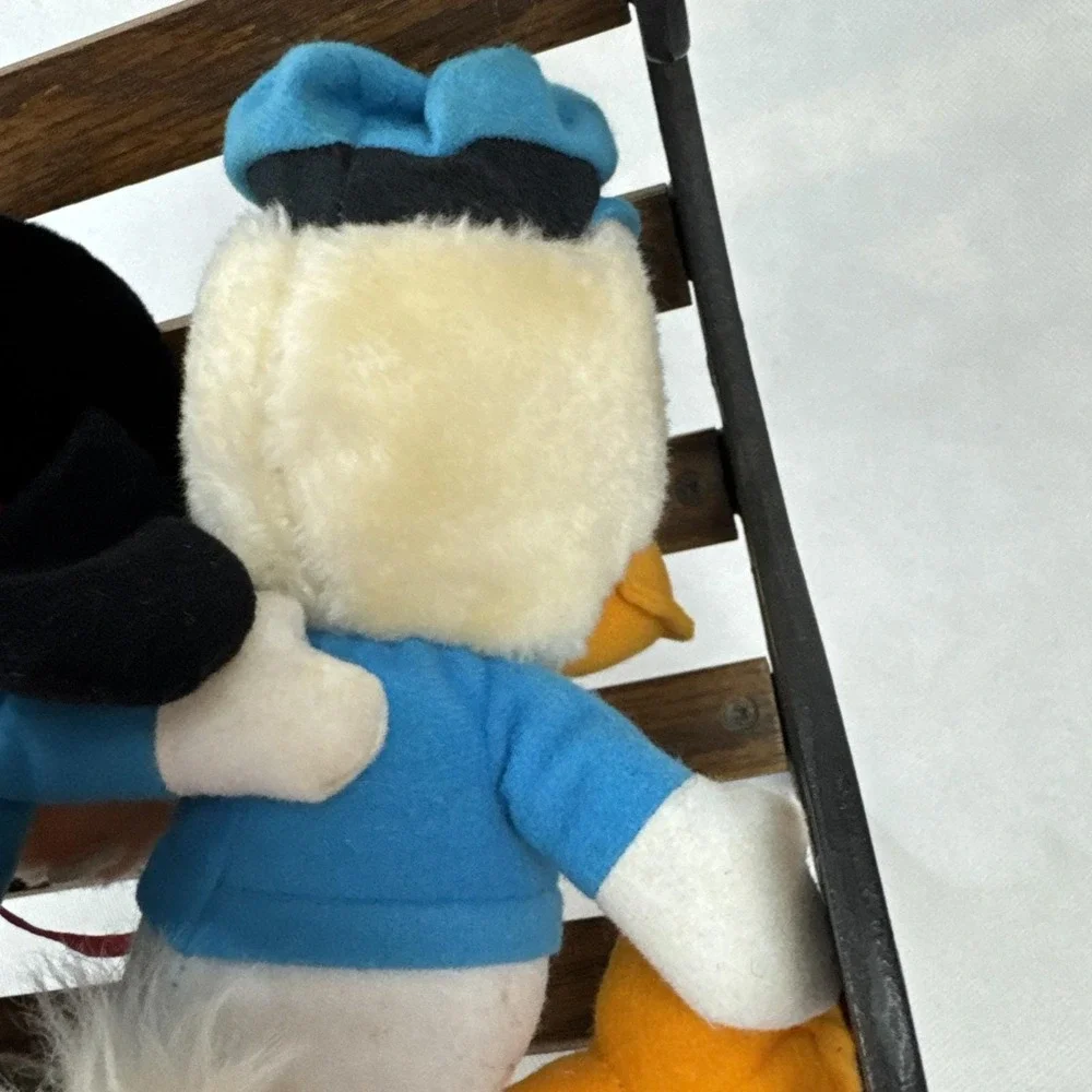 Disney Mickeys Christmas Carol Plush Set‎ Mickey Minnie Goofy Donald Vintage 80s